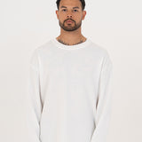 Waffle Drape Tee - White