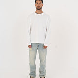Waffle Drape Tee - White